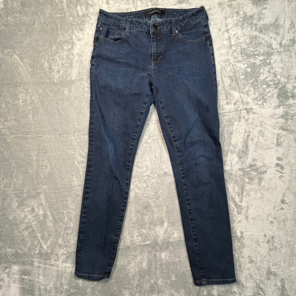 Liverpool‎ The Hugger Ankle Jeans Women 6/28 Dark Blue Skinny Mid Rise Stretch